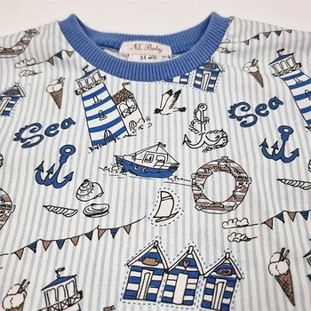 Піжама NL Baby Blumarine з довгими рукавами, бавовняна, 2 роки, різнокольоровий (005/37156) - Pampik - 7