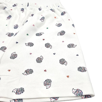 Піжама NL Baby з короткими рукавами та шортами, бавовняна, 5 років, білий (042/37642) - Pampik - 4