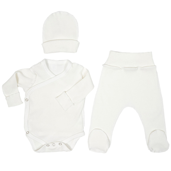 Комплект одягу Twins Ego Organic, інтерлок, р.48, молочний (W-191-TPEGO48-202) - Pampik