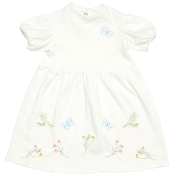 Сукня Twins Florea з вишивкою, інтерлок, р.80, ecru, молочний (W-2025-TF80-202) - Pampik