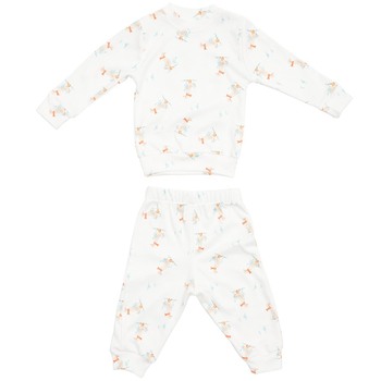 Пижама Twins Mimi Mornings Уточки, интерлок, р.86, белый (W-191-TMMIP86-027) - Pampik