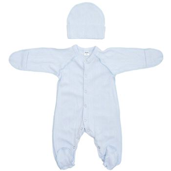 Человечек и шапочка Twins Softie, интерлок, р.56, голубой (W-191-TS2-56-04) - Pampik