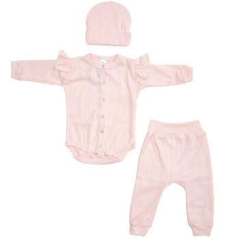 Комплект одягу Twins Softie, інтерлок, р.62, рожевий (W-191-TS3-62-08) - Pampik