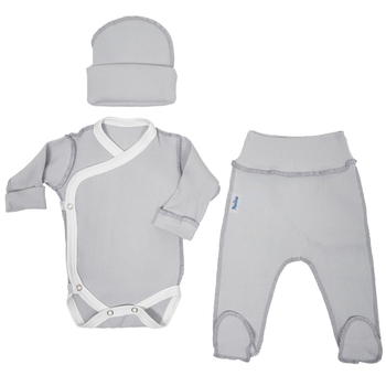 Комплект одягу Twins Ego Organic, інтерлок, р.48, сірий (W-191-TPEGO48-10) - Pampik