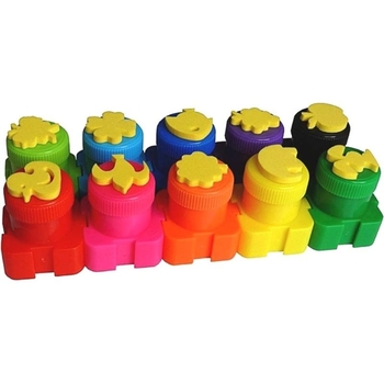 Фарби пальчикові Colorino Finger Paints, з пазлами і штампами, 10 кольорів (18395PTR/1) - Pampik - 3