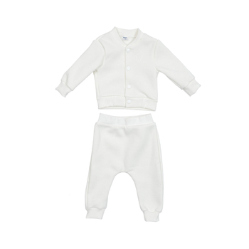 Костюм Twins, трикотажний, утеплений, р.80, білий (W-120-КТУ-80-01) - Pampik