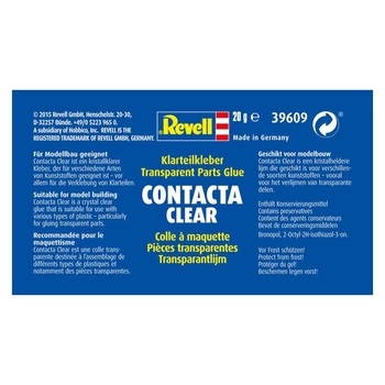 Клей Revell Contacta Clear профессиональный, для прозрачных днталей, 20 г (RVL-39609) - Pampik - 2