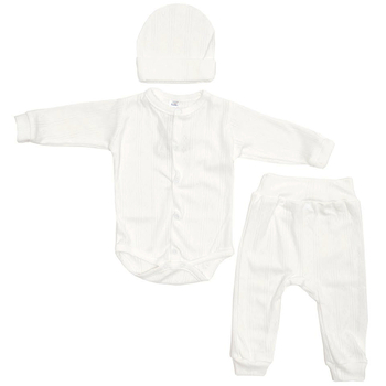 Комплект одягу Twins Softie, інтерлок, р.62, білий (W-191-TS3-62-01) - Pampik