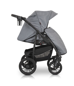 Универсальная коляска 3 в 1 Verdi Sonic Comfort 9023-VC-01 gray fabric - Pampik - 16