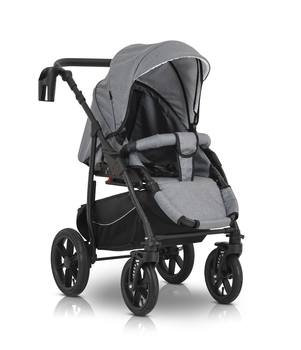 Универсальная коляска 3 в 1 Verdi Sonic Comfort 9023-VC-01 gray fabric - Pampik - 11