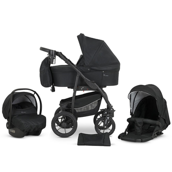 Универсальная коляска 3 в 1 Verdi Sonic Comfort 9023-VC-05 black fabric - Pampik - 2