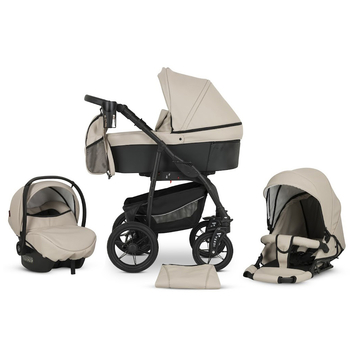 Універсальна коляска 3 в 1 Verdi Sonic Comfort 9023-VC-10 ecru skin - Pampik - 3