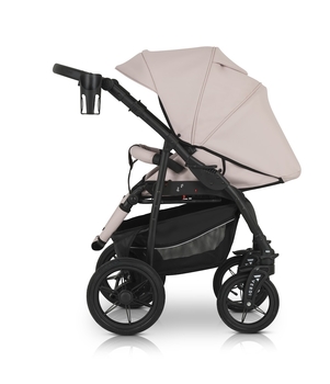 Універсальна коляска 3 в 1 Verdi Sonic Comfort 9023-VC-08 powder pink/black skin - Pampik - 12