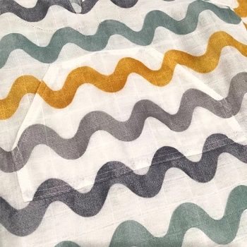 Накидка дитяча NL Baby, муслін, 12-24 міс., білий з сірим (315/34417) - Pampik - 2