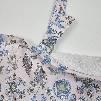 Накидка для годування NL Baby з чохлом, 80х60 см, біло-блакитний (802/37171) - Pampik - 3