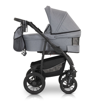 Универсальная коляска 3 в 1 Verdi Sonic Comfort 9023-VC-01 gray fabric - Pampik - 4