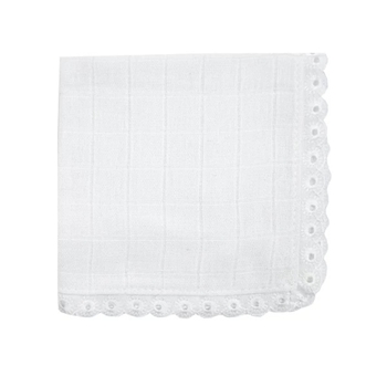 Носові хусточки дитячі NL Baby, 25х25 см, 2 шт., білий (0000/27814) - Pampik - 2