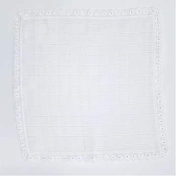 Носові хусточки дитячі NL Baby, 25х25 см, 2 шт., білий (0000/27814) - Pampik - 4