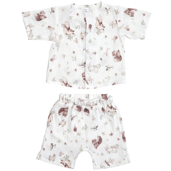 Комплект одежды Twins Print, муслин, р.86, принт в ассортименте (W-102-HTCP86-20) - Pampik