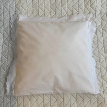 Подушка NL Baby з наволочкою, 35х35 см, білий (842/34642) - Pampik - 5