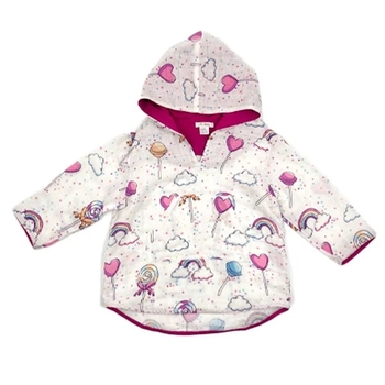 Накидка детская NL Baby, муслин, 12-24 мес., белый с сиреневым (304/34300) - Pampik