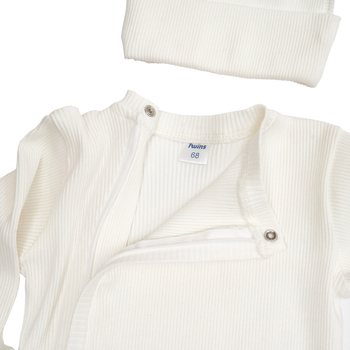 Человечек и шапочка для мальчика Twins Ego Baby Boy, интерлок, р.56, молочный (W-192-TEBB56-202) - Pampik - 2