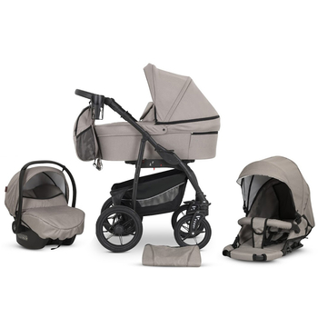 Універсальна коляска 3 в 1 Verdi Sonic Comfort 9023-VC-03 latte fabric - Pampik - 2