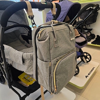 Рюкзак-кроватка портативная NL Baby, серый (0000/38450) - Pampik - 8