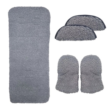 Набор NL Baby: матрасик универсальный и муфта-перчатки, серый (36136) - Pampik