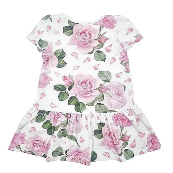 Сукня NL Baby Monnalisa, бавовна, 3 роки, біло-рожевий (045/37587) - Pampik - 2