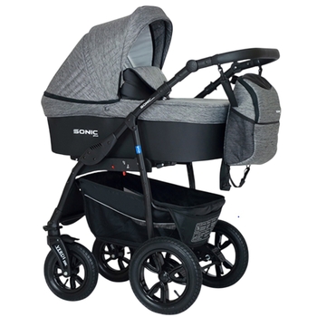 Универсальная коляска 3 в 1 Verdi Sonic Plus 9023-VSP-04 04, серый - Pampik