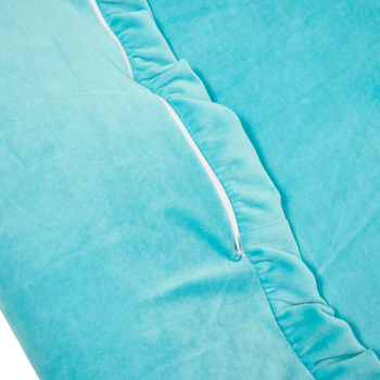 Килимок Twins з рюшкою, велюр, 110х90 см, ментол (5000-KTLW-14) - Pampik - 3