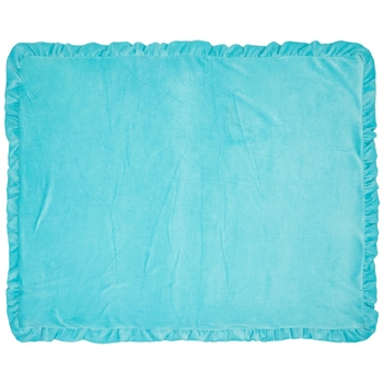 Килимок Twins з рюшкою, велюр, 110х90 см, ментол (5000-KTLW-14) - Pampik