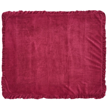 Килимок Twins з рюшкою, велюр, 110х90 см, малиновий (5000-KTLW-08) - Pampik