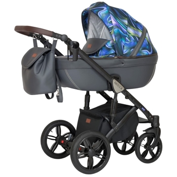 Универсальная коляска 3 в 1 Verdi Mocca 9023-VMOC-12, графитовый с синим - Pampik