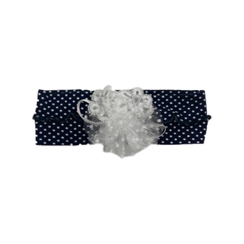 Повязка на голову NL Baby, 0-9 мес., синий в белый горошек (0000/28897) - Pampik