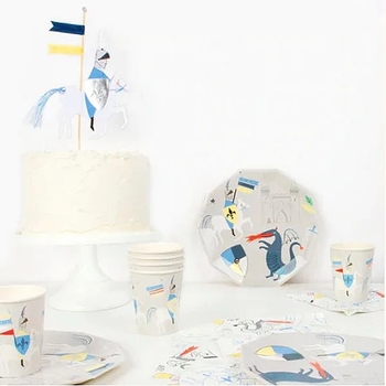 Стакани паперові Meri Meri, 260 мл, 8 шт., сірий (29695/29695) - Pampik - 4