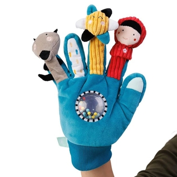 Іграшка м'яка на руку Eurekakids Рукавичка, синій (69180033/37600) - Pampik - 3