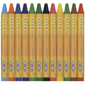 Карандаши восковые ZiBi Kids Line, 12 шт. (ZB.2481) - Pampik - 4