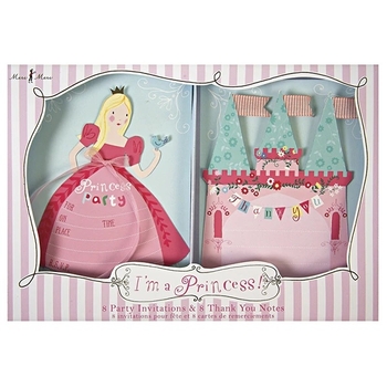 Набір запрошень Meri Meri Принцеса, 8 шт. (45-0895/17901) - Pampik