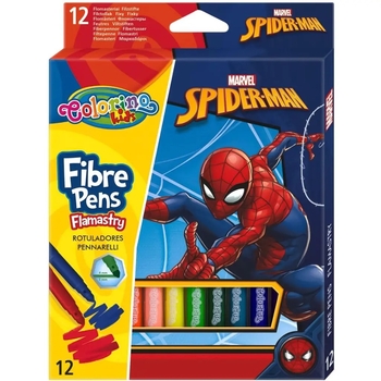 Фломастери Colorino Spiderman, 12 кольорів (91871PTR) - Pampik
