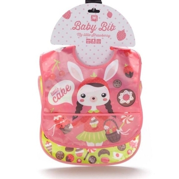 Слюнявчик водонепроницаемый Eurekakids для девочки, 6-24 мес, 2 шт., розовый (800002/32809) - Pampik - 4