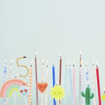 Набір свічок для торта Meri Meri, 16 шт., неонові (168202/35951) - Pampik - 2