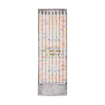 Набір свічок для торта Meri Meri, 16 шт., неонові (168202/35951) - Pampik