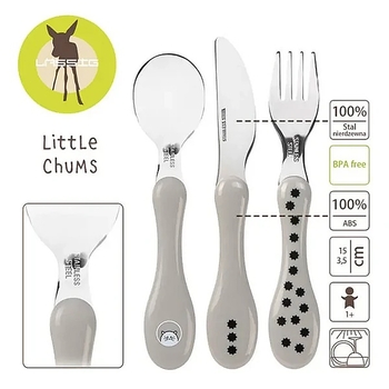Набір дитячих столових приборів Lassig Кіт, 3 шт. (1210073108/35858) - Pampik - 3