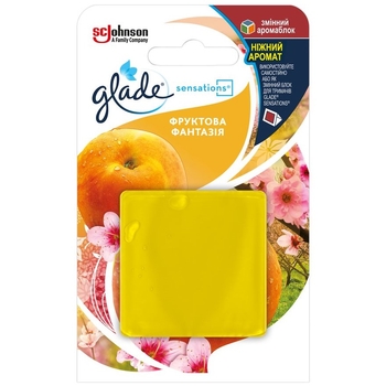 Змінний аромаблок для гелевого освіжувача повітря Glade Sensations Фруктова фантазія, 8 г - Pampik