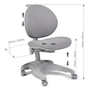 Дитяче крісло FunDesk Cielo Grey - Pampik - 7