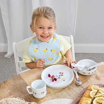 Набір дитячого посуду Lassig, порцеляна, з антиковзаючими елементами, 3 предмети, білий (12100379001/38322) - Pampik - 6