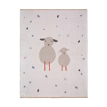 Плед Lassig Овечка, вязаный, двусторонний, 100х70 см (1542001141/35774) - Pampik - 2