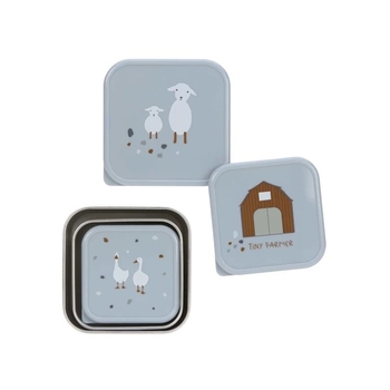 Набор ланч-боксов Lassig Овечка, нержавеющая сталь, 3 шт. (1310074841/35859) - Pampik - 3